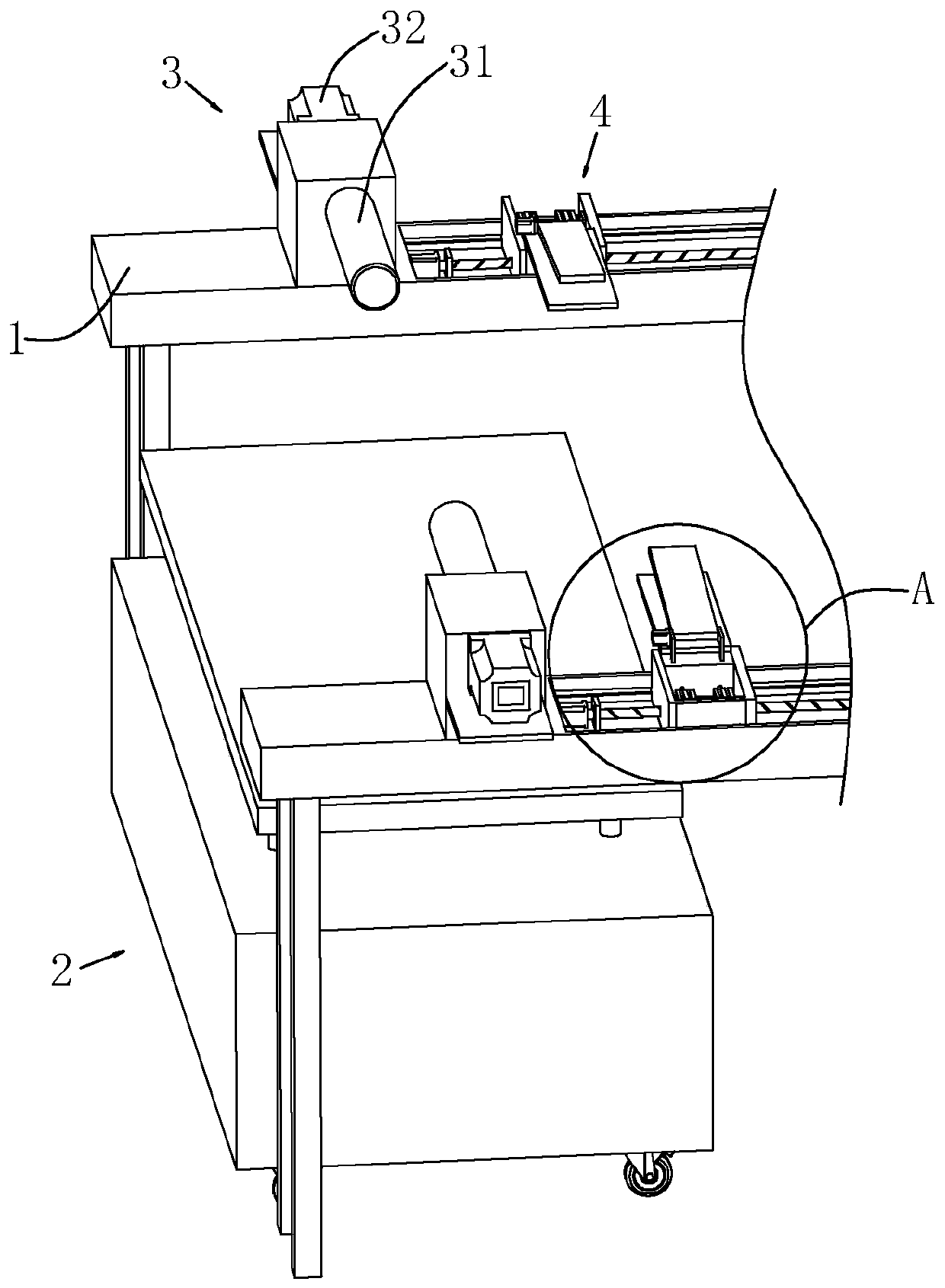 Feeding auxiliary system for panel cutting and method thereof