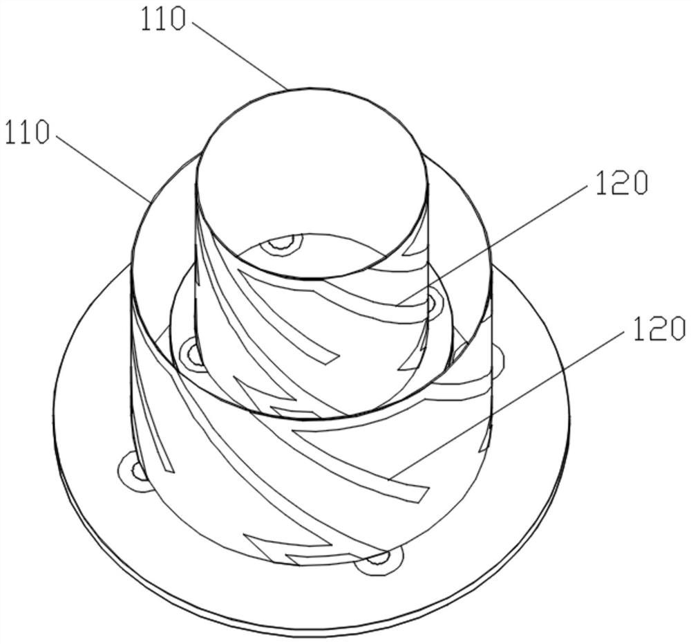 Combined helical antenna and unmanned aerial vehicle