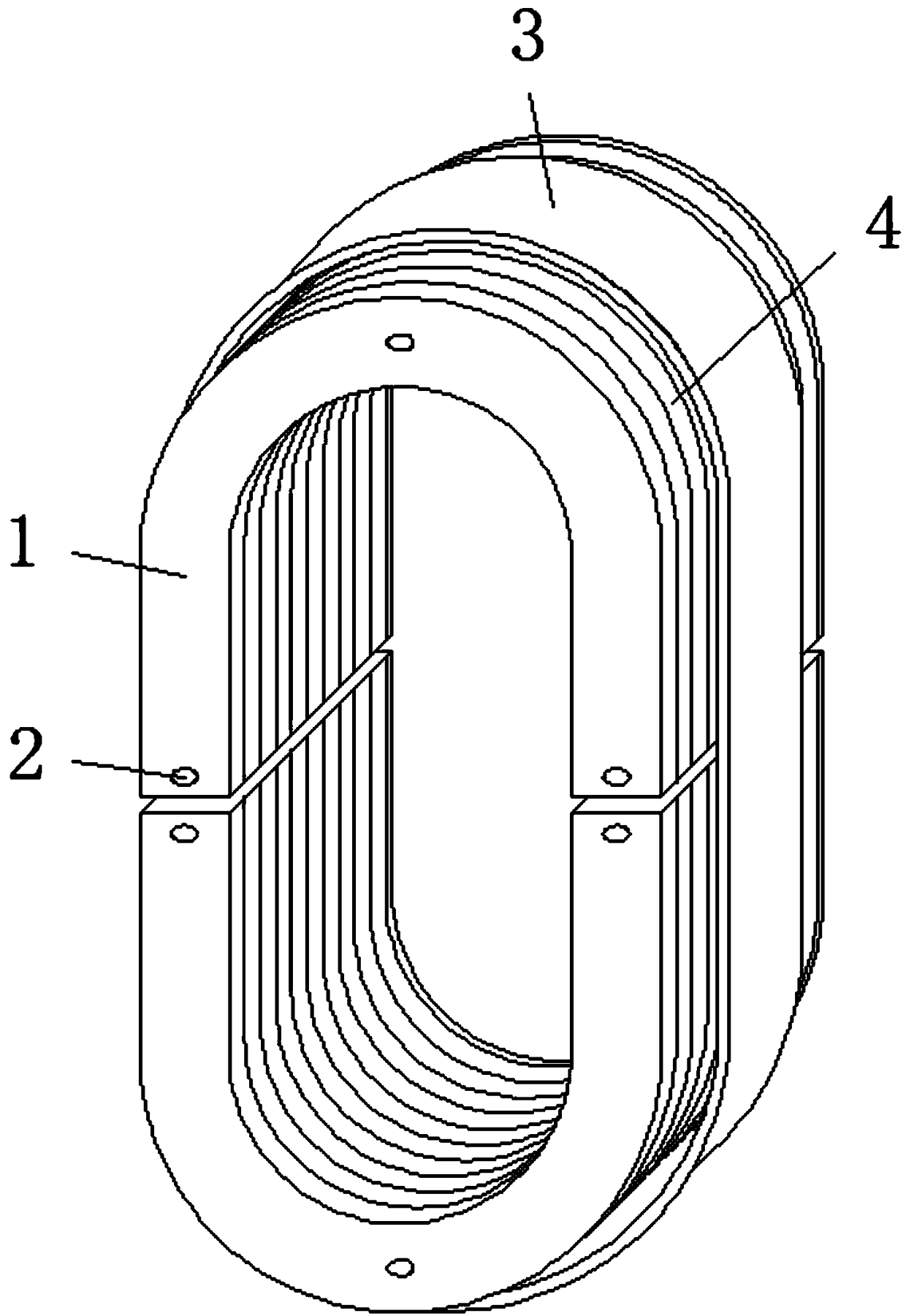 Double-C combination transformer core structure