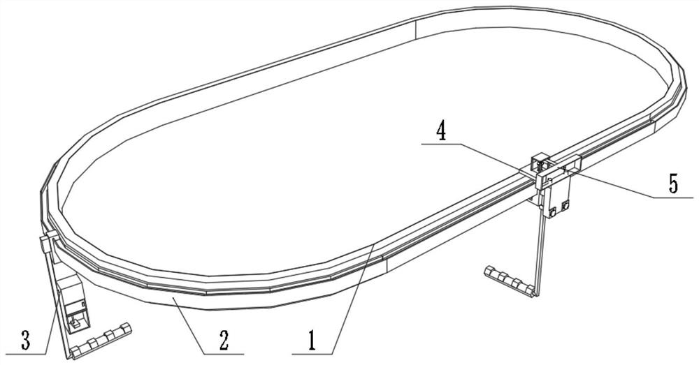 A hanging mechanism for a garment conveying line