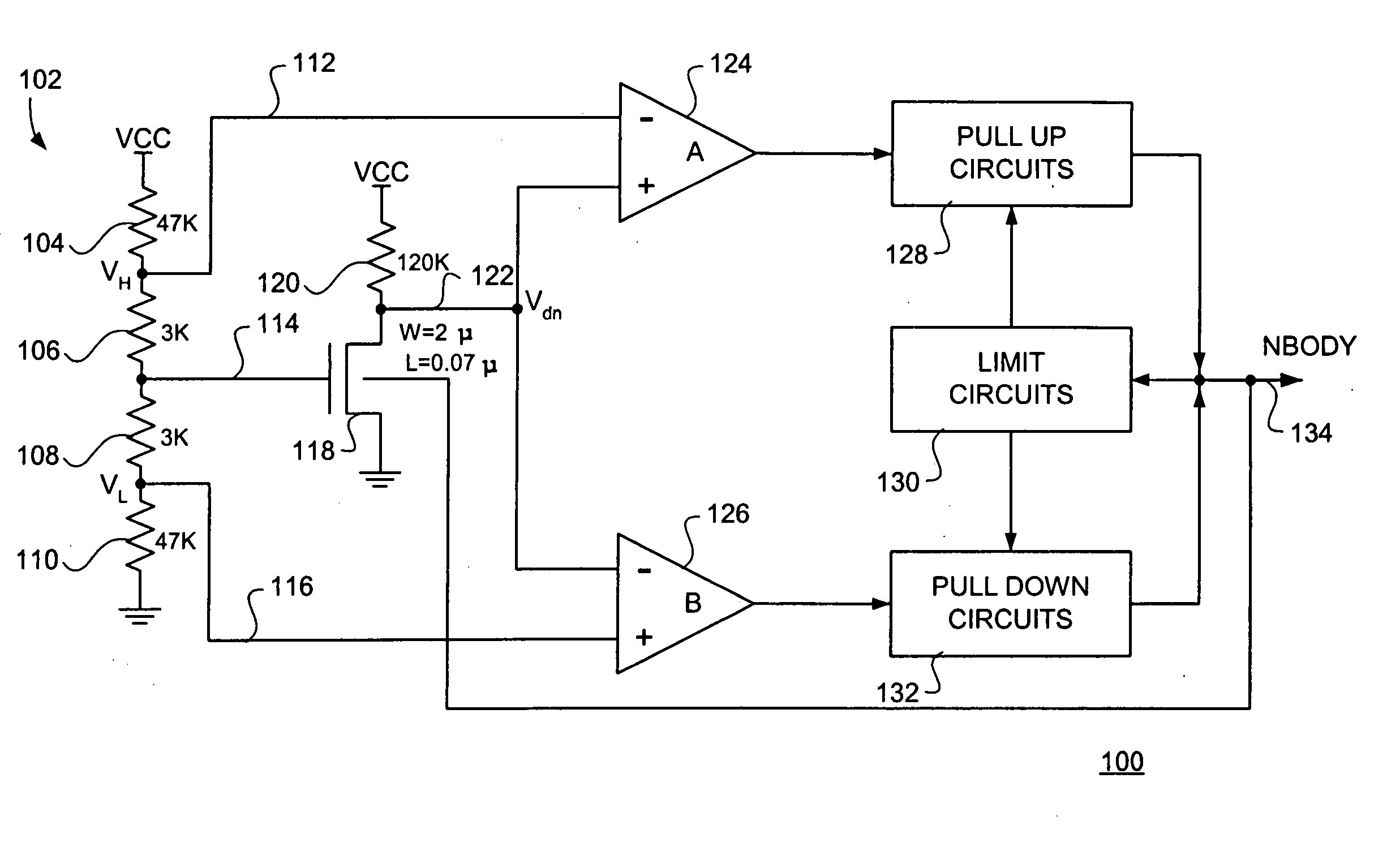 Integrated circuit transistor body bias regulation circuit and method for low voltage applications