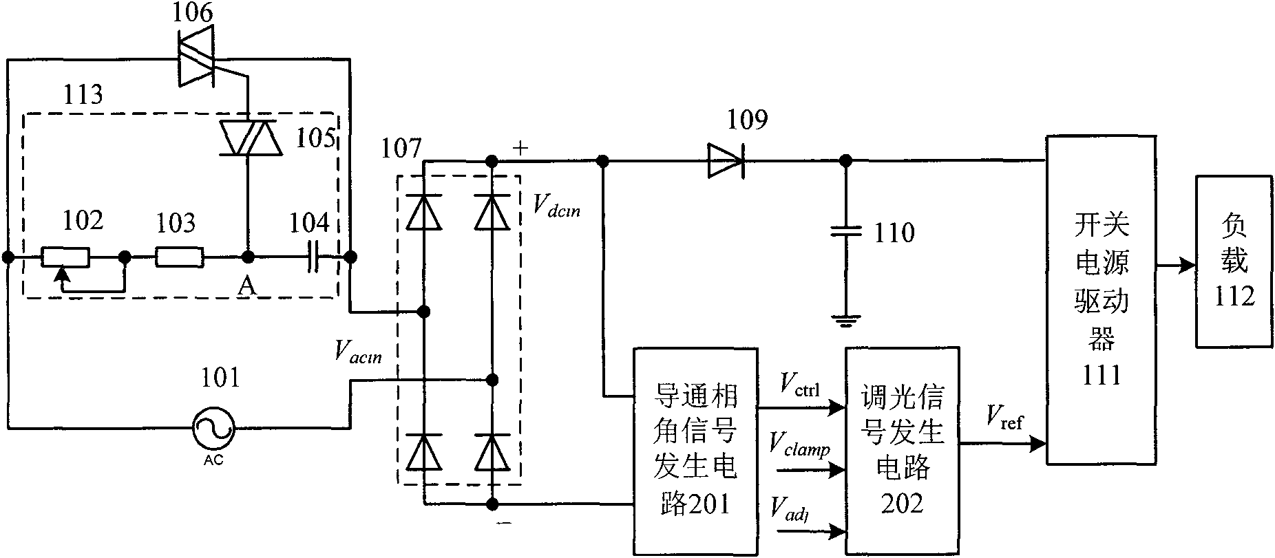 Silicon-controlled light-dimming circuit, light-dimming method and LED (light-emitting diode) driver applying the same