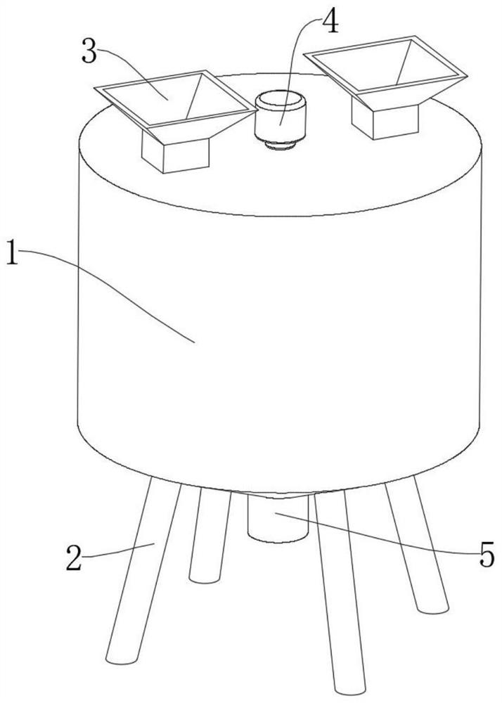 Waste-heat-available mixing device based on rare earth waste and processing technology of waste-heat-available mixing device