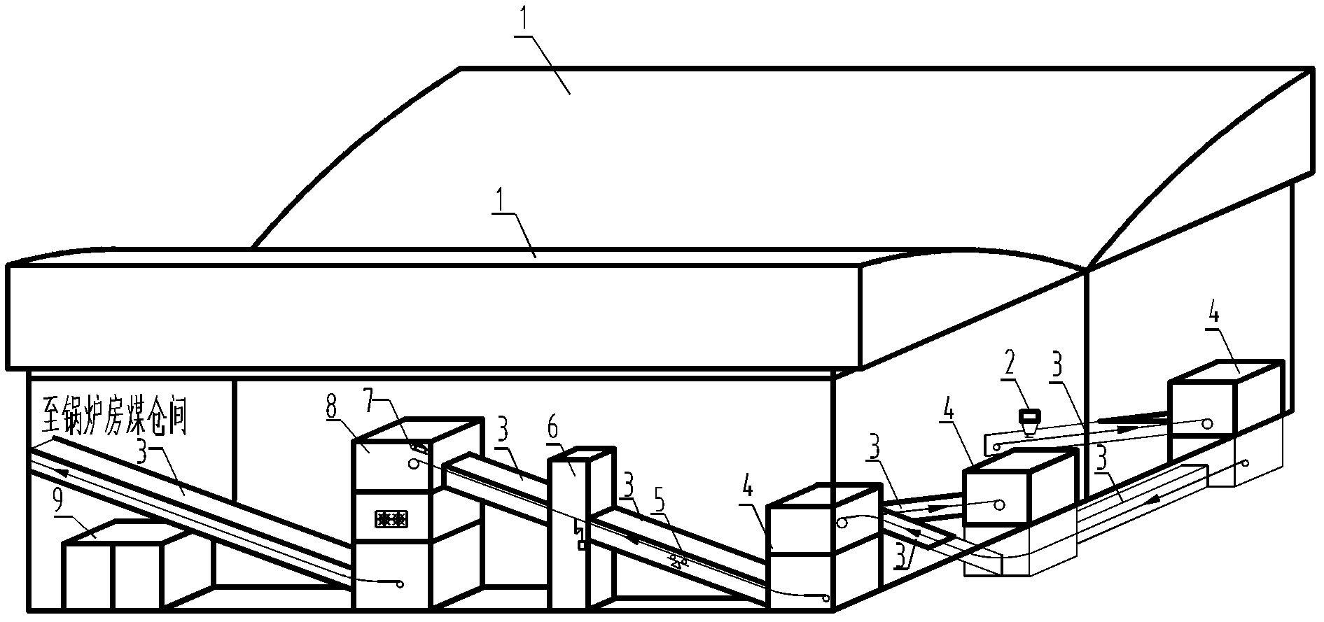 Integrated-type comprehensive coal bunker