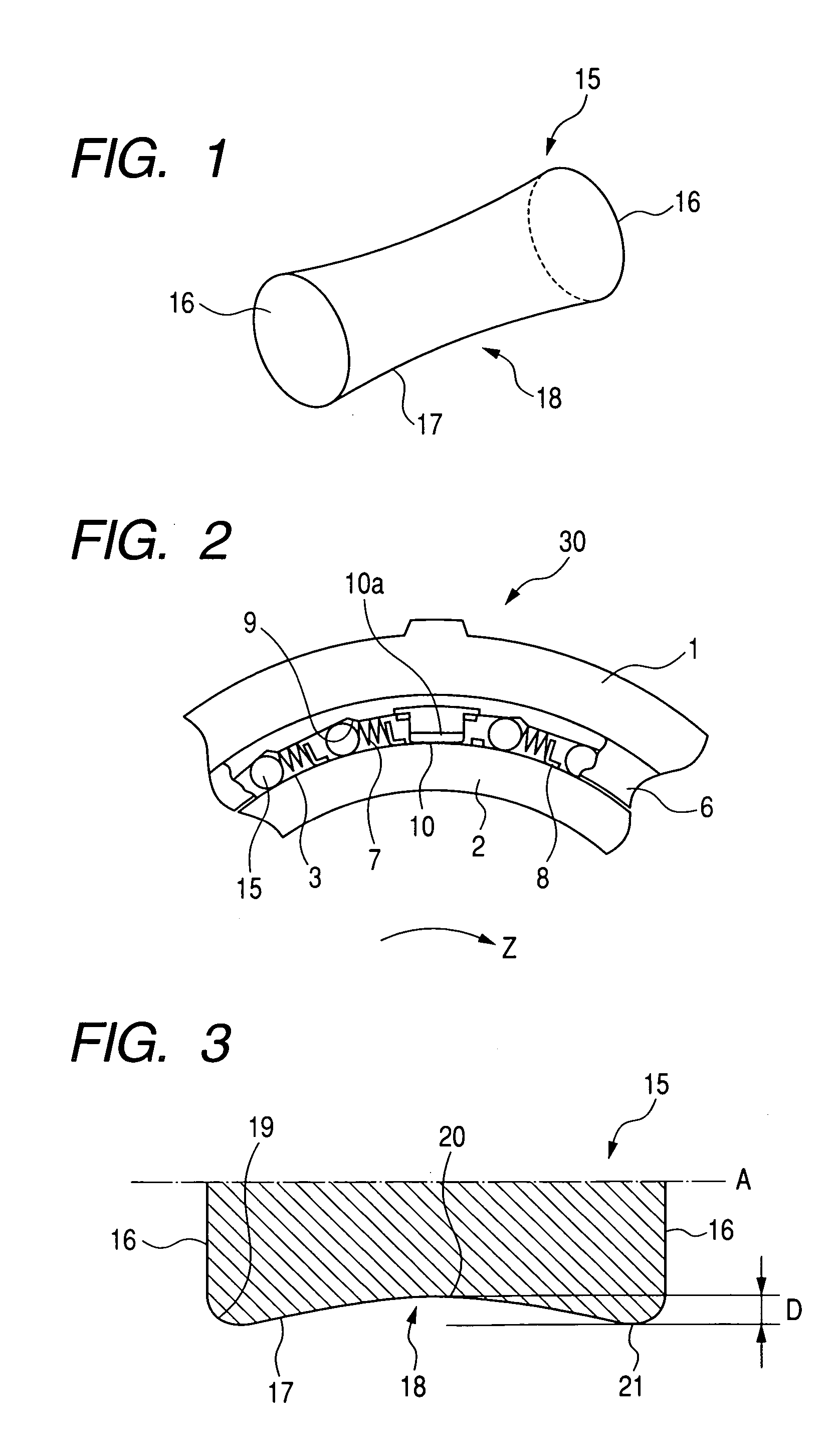 Roller type one-way clutch and roller for the roller type one-way clutch