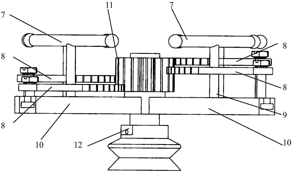 Rocker staggered four-chain three-level one-rotation high-speed parallel manipulator