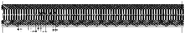 Seventy-two-slot six-layer flat copper wire mixed winding structure and motor using winding structure