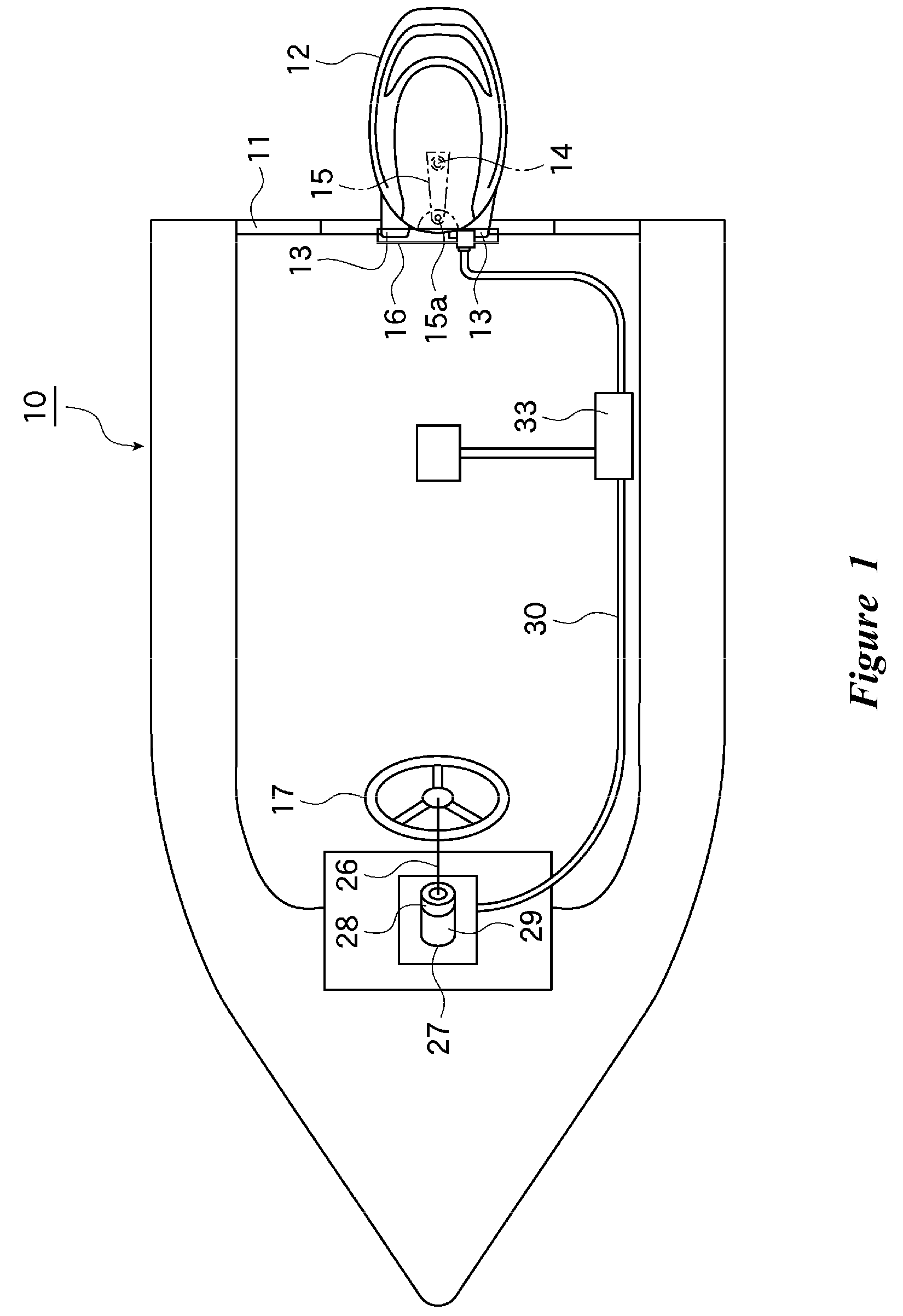 Watercraft steering device and watercraft