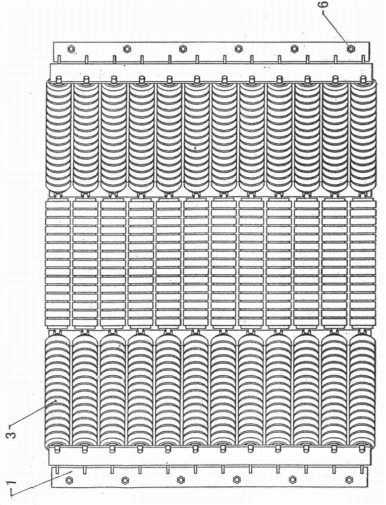 Rolling type buffer bed