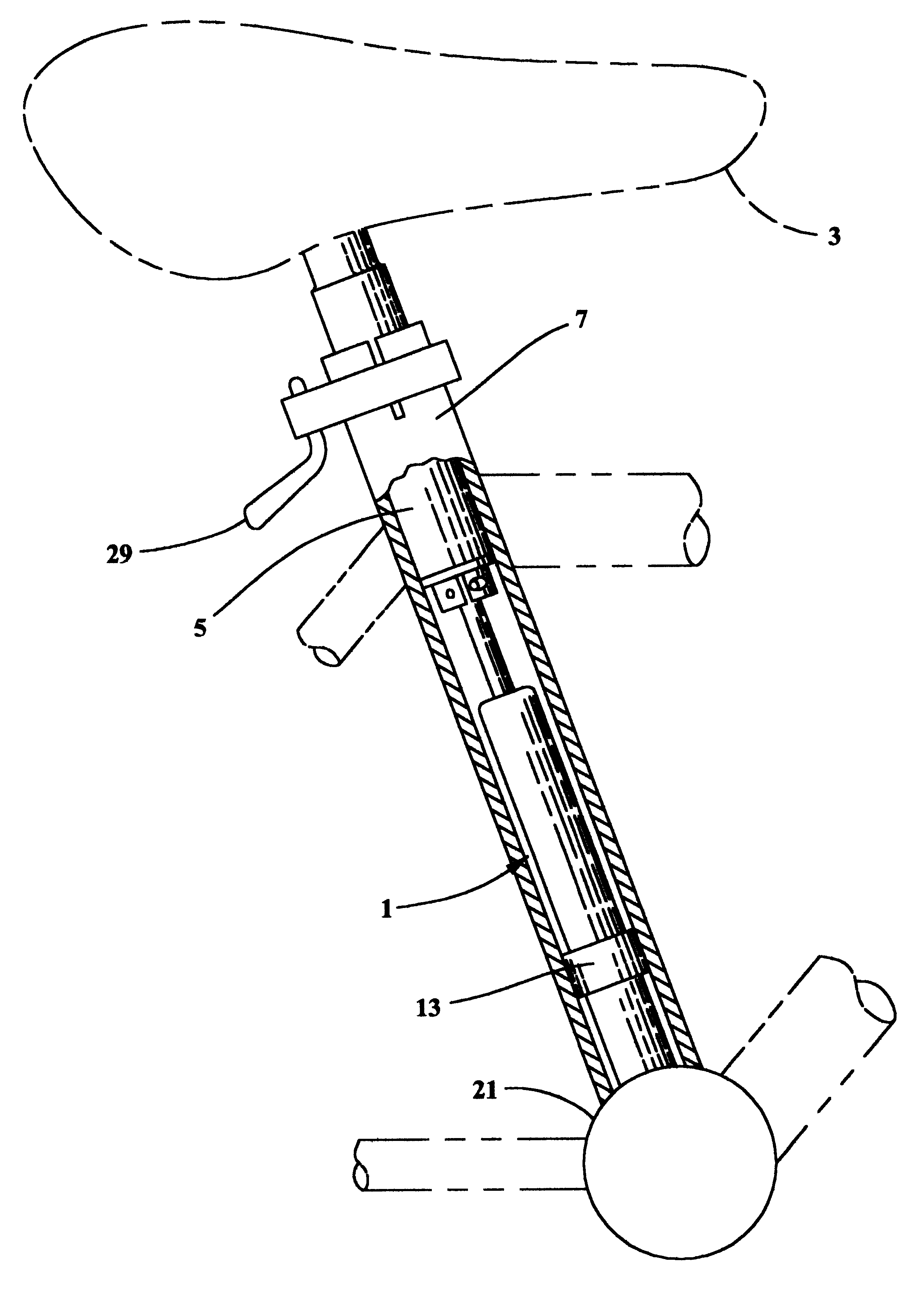 Bicycle seat gas spring adjustment system