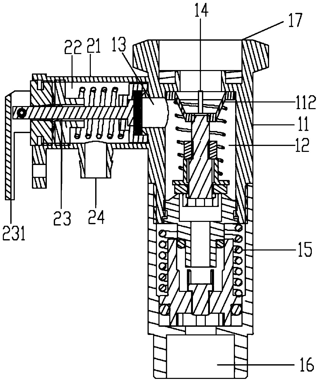 One-way safety valve provided with decompression component and water heater applying same