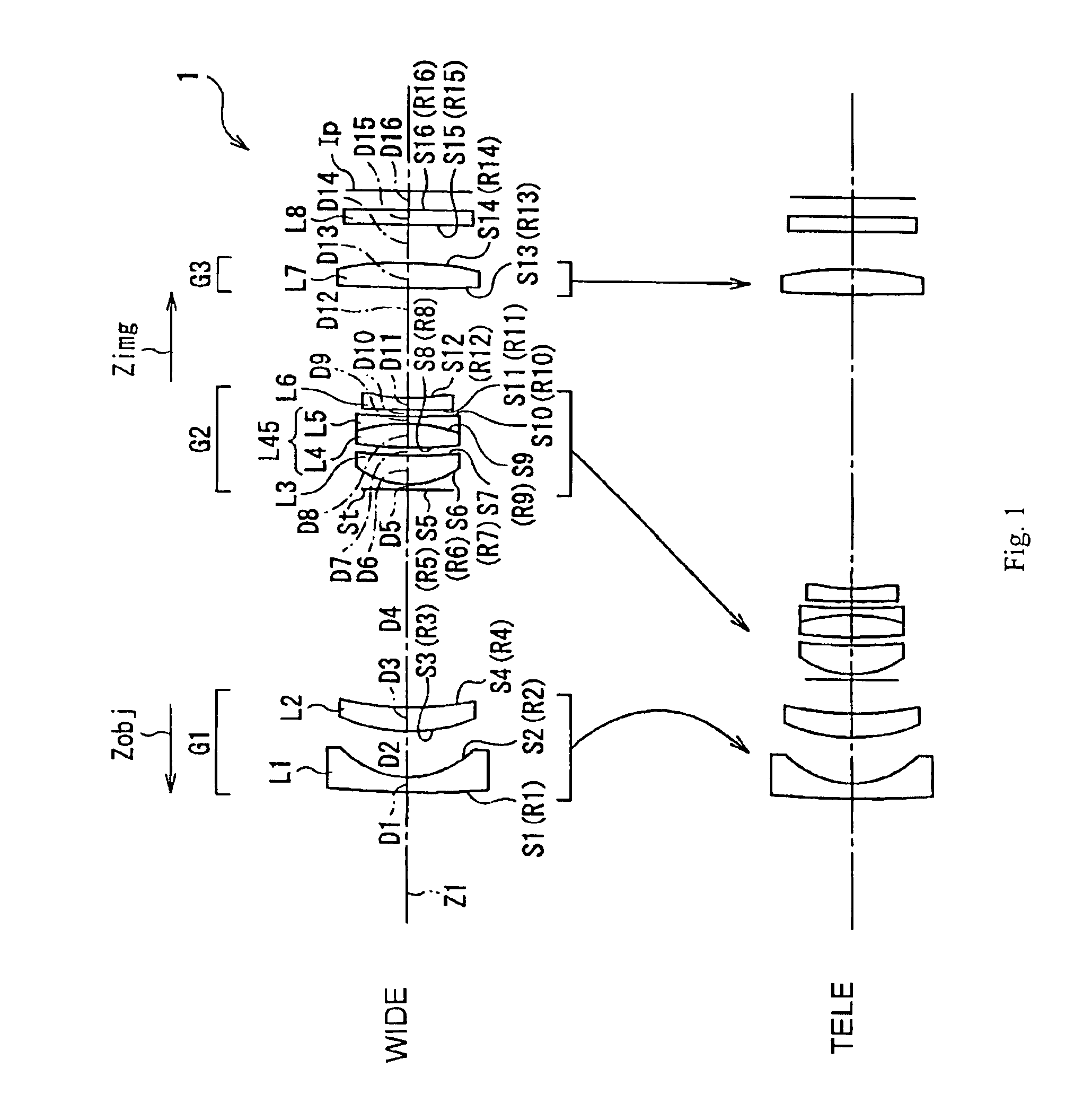 Zoom lens including at least four aspheric surfaces