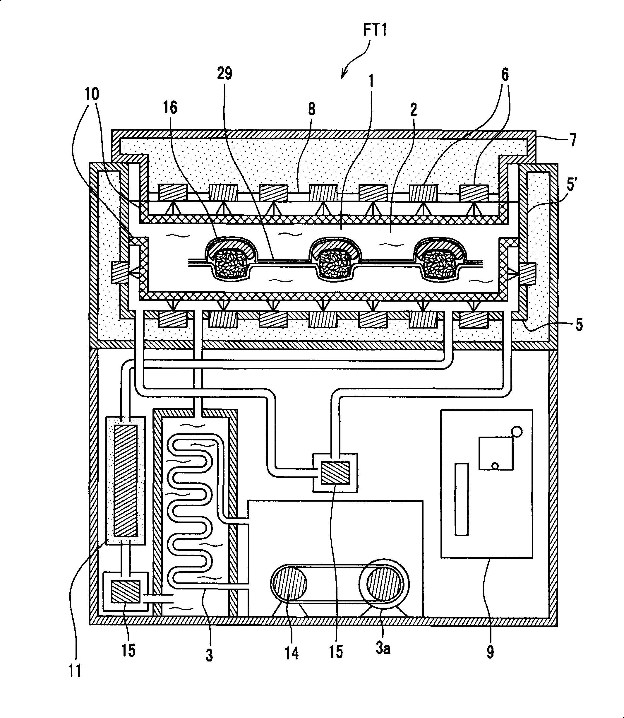 Freezing and thawing apparatus and thawing method of frozen stuff