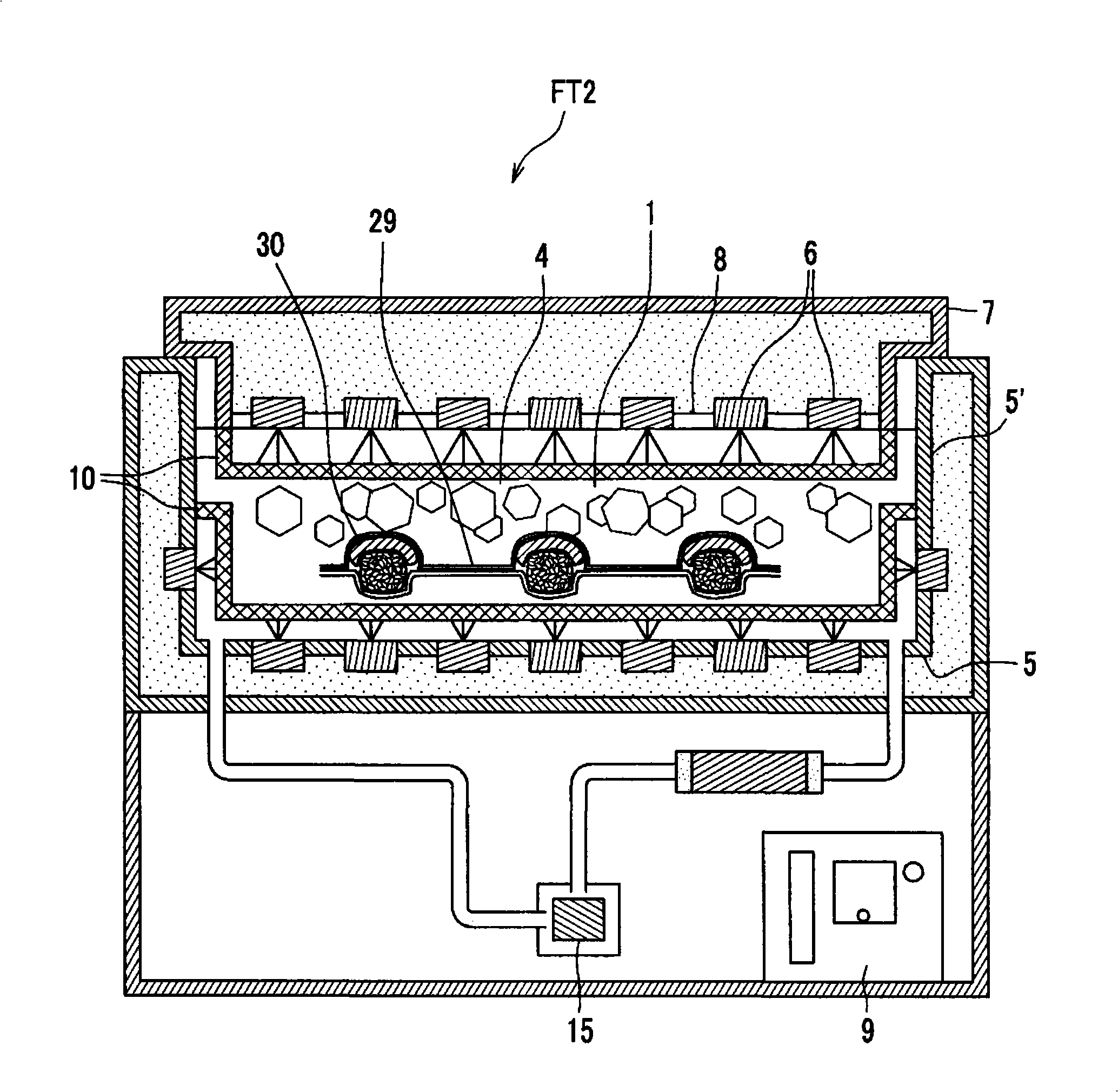 Freezing and thawing apparatus and thawing method of frozen stuff