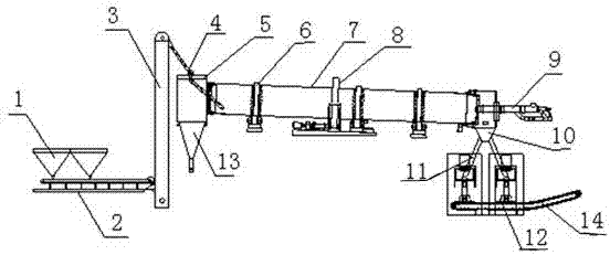 Hot-pressing molding production line for hot-pressed iron blocks