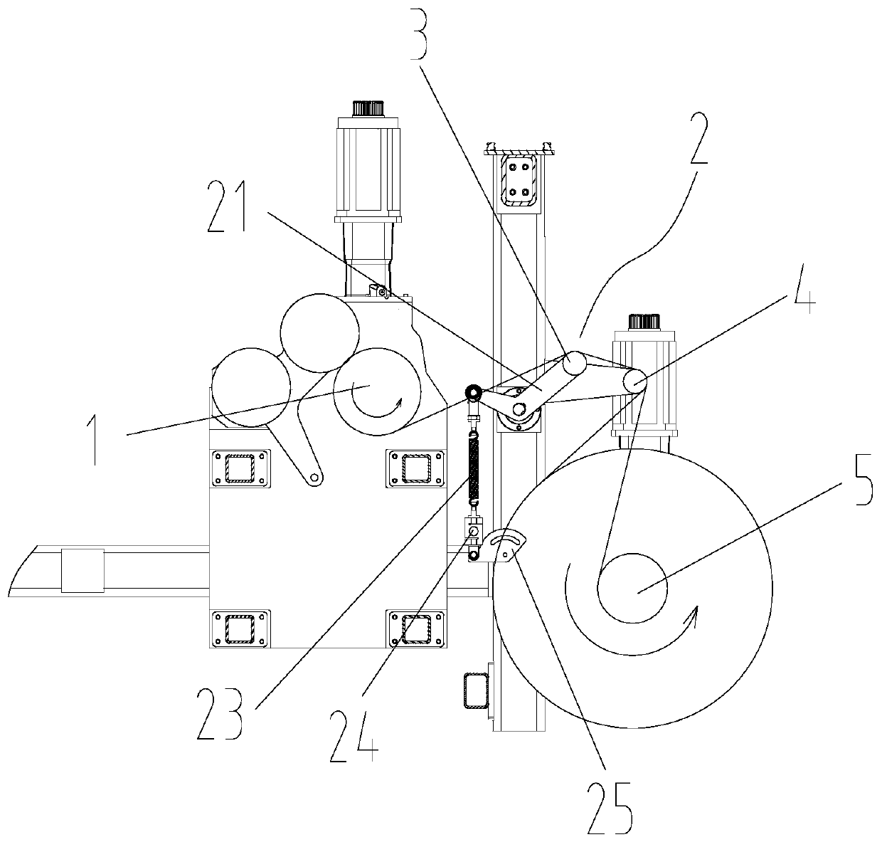 Single and double coil head universal carbon fiber warping machine winding device and constant tension control method