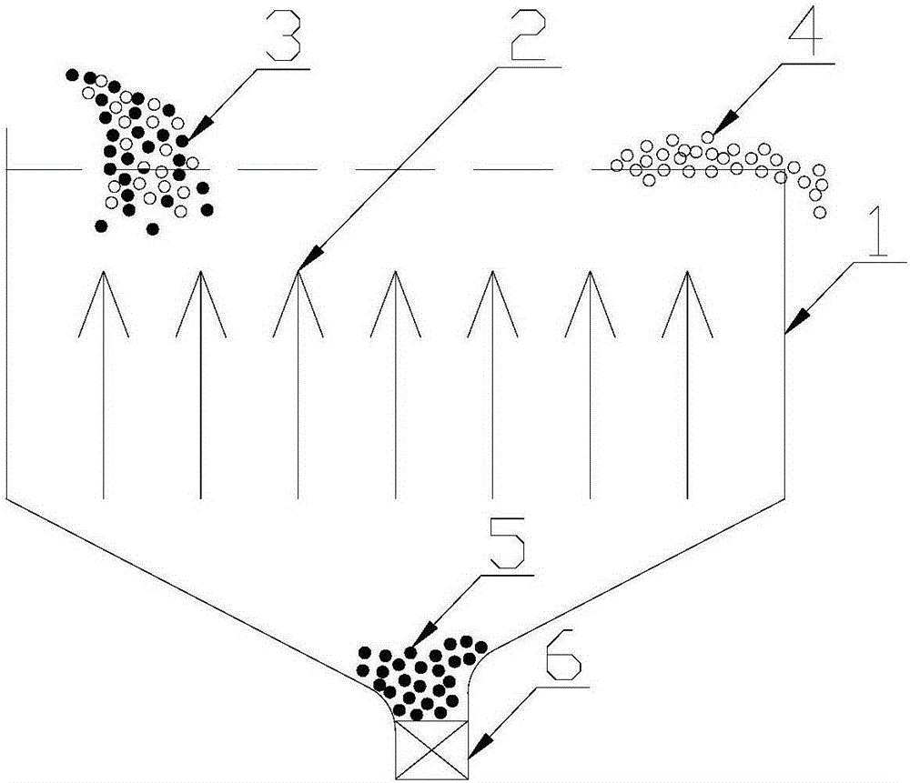 Resin powder and metal particle separation method and apparatus for achieving resin powder and metal particle separation method