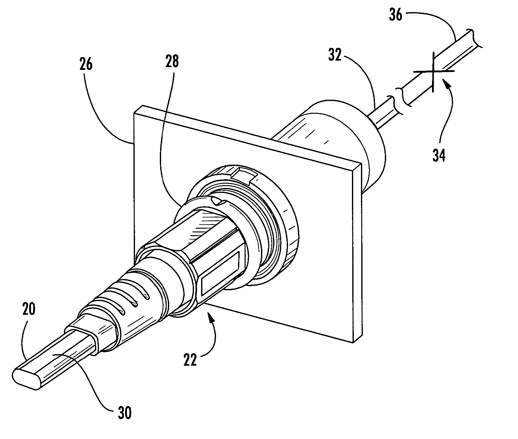 Fiber optic cable and plug assembly