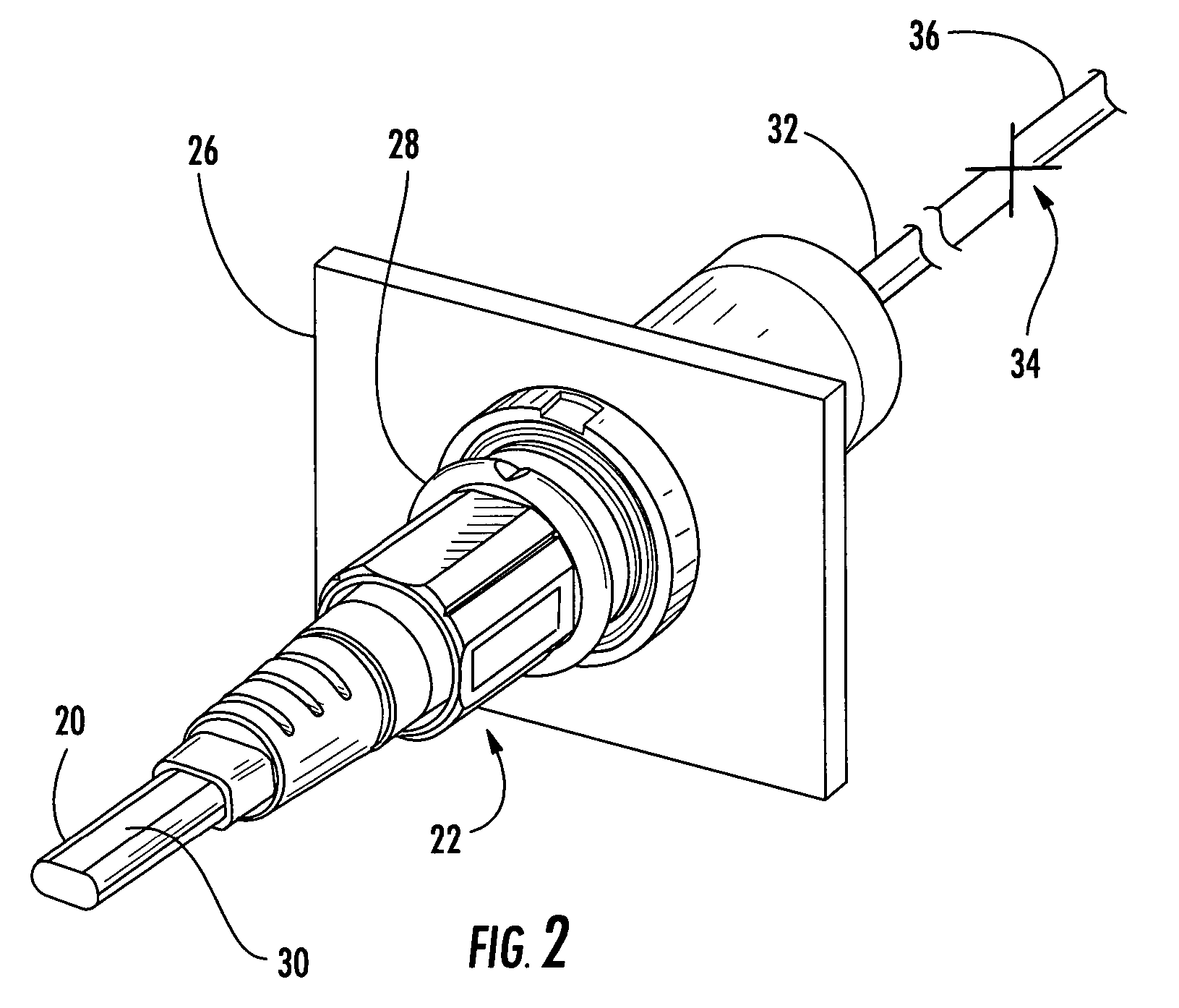 Fiber optic cable and plug assembly