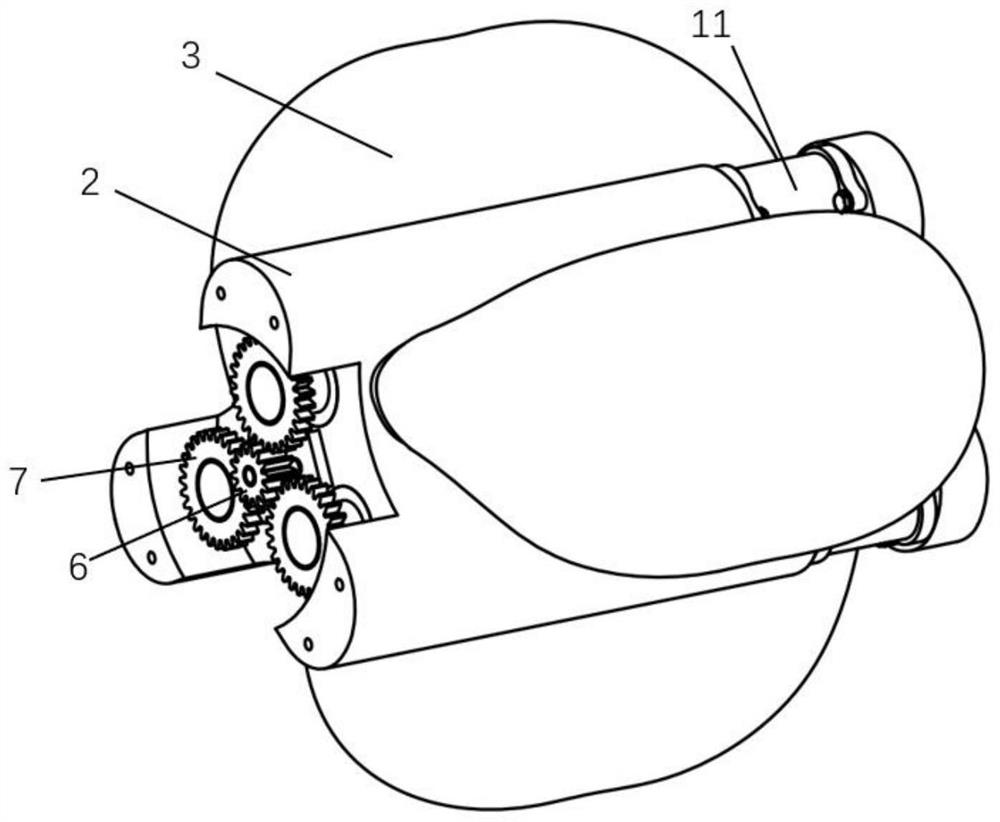 Air bag advancing type snakelike crawling robot