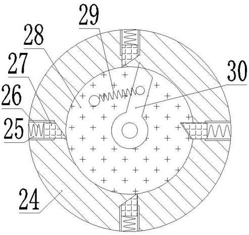 Surface spraying device for product with groove inside