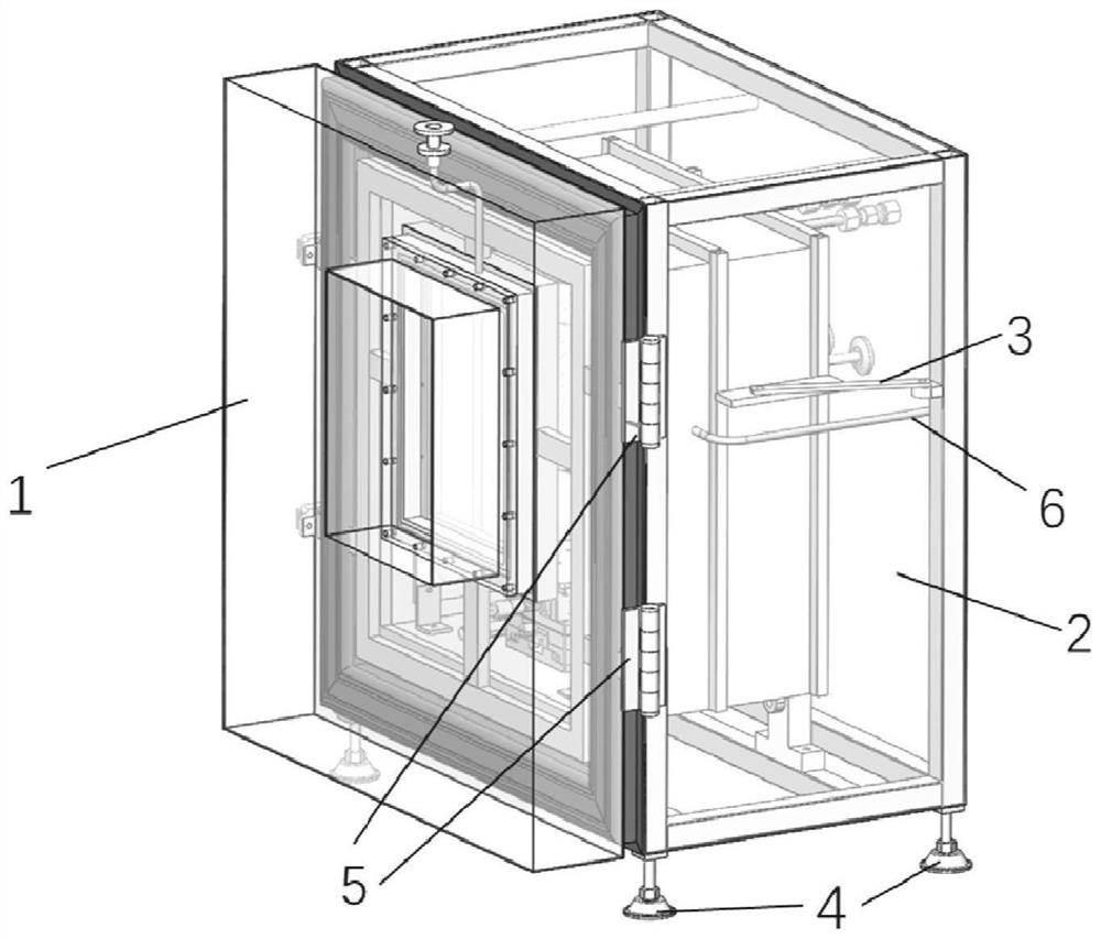 Water drop icing visualization experiment device and application thereof