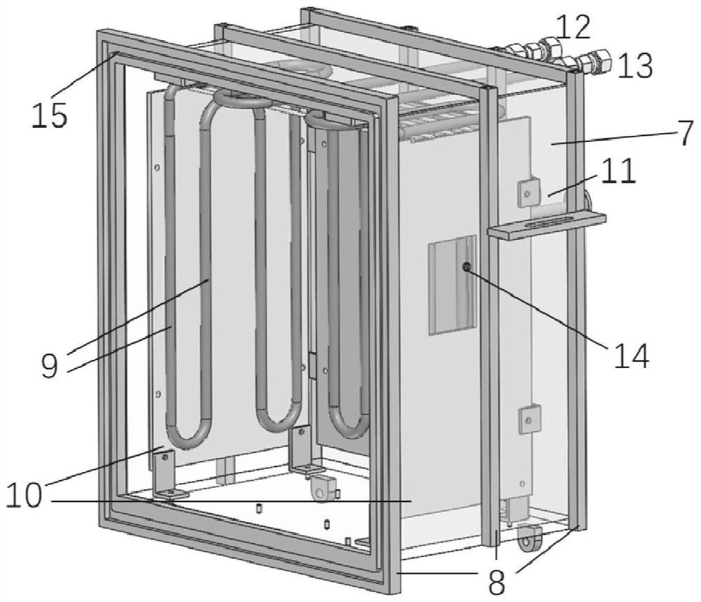 Water drop icing visualization experiment device and application thereof