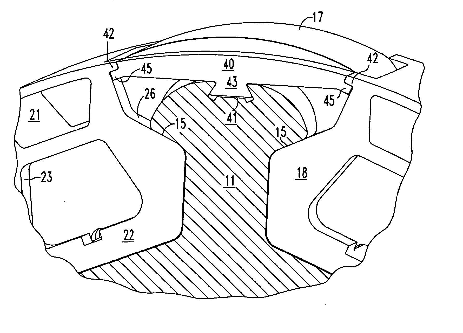 Aerodynamic insert for high speed permanent magnet motor