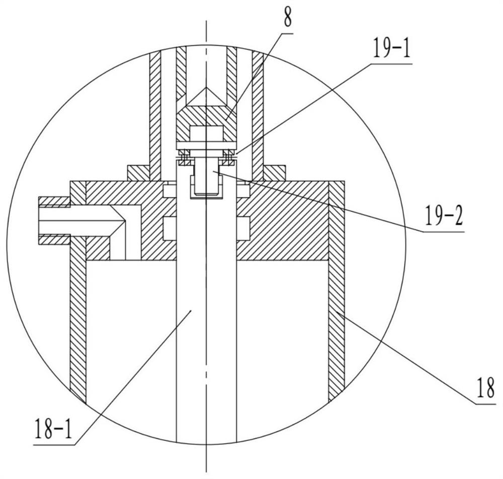 Drilling test device for simulating complex working condition of small-caliber drilling hole bottom