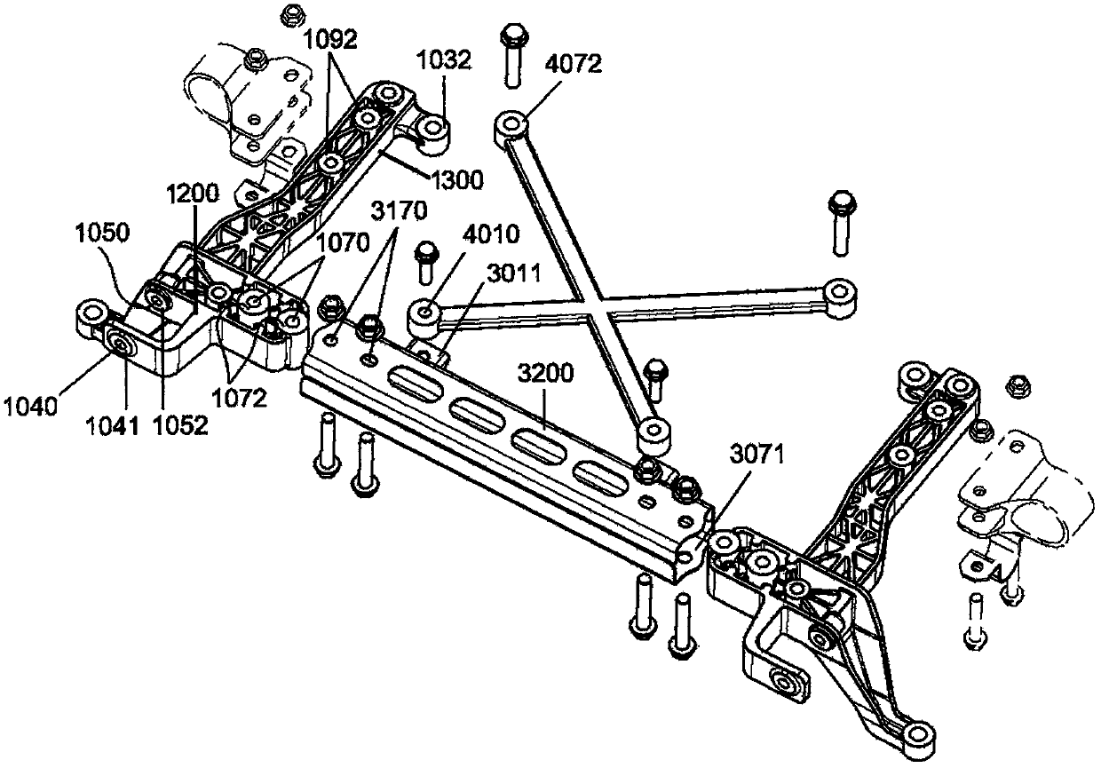 Modularized steel-aluminum mixed auxiliary automobile frame structure