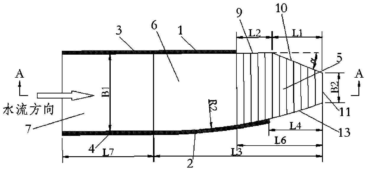 A rear sidewall retreat type deflecting nose sill