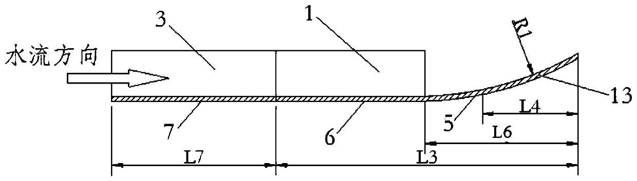 A rear sidewall retreat type deflecting nose sill