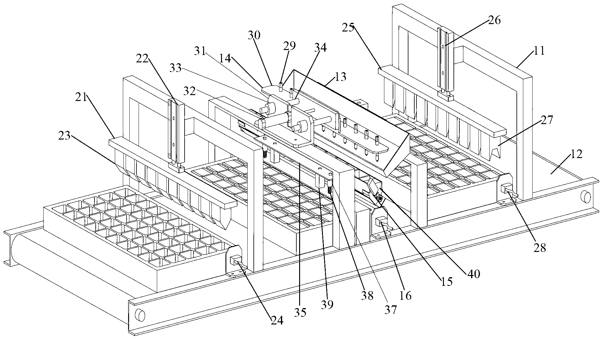 Directional sowing device for long seeds