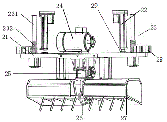 Dynamic load testing testbed for agricultural mechanical rotary cultivation part