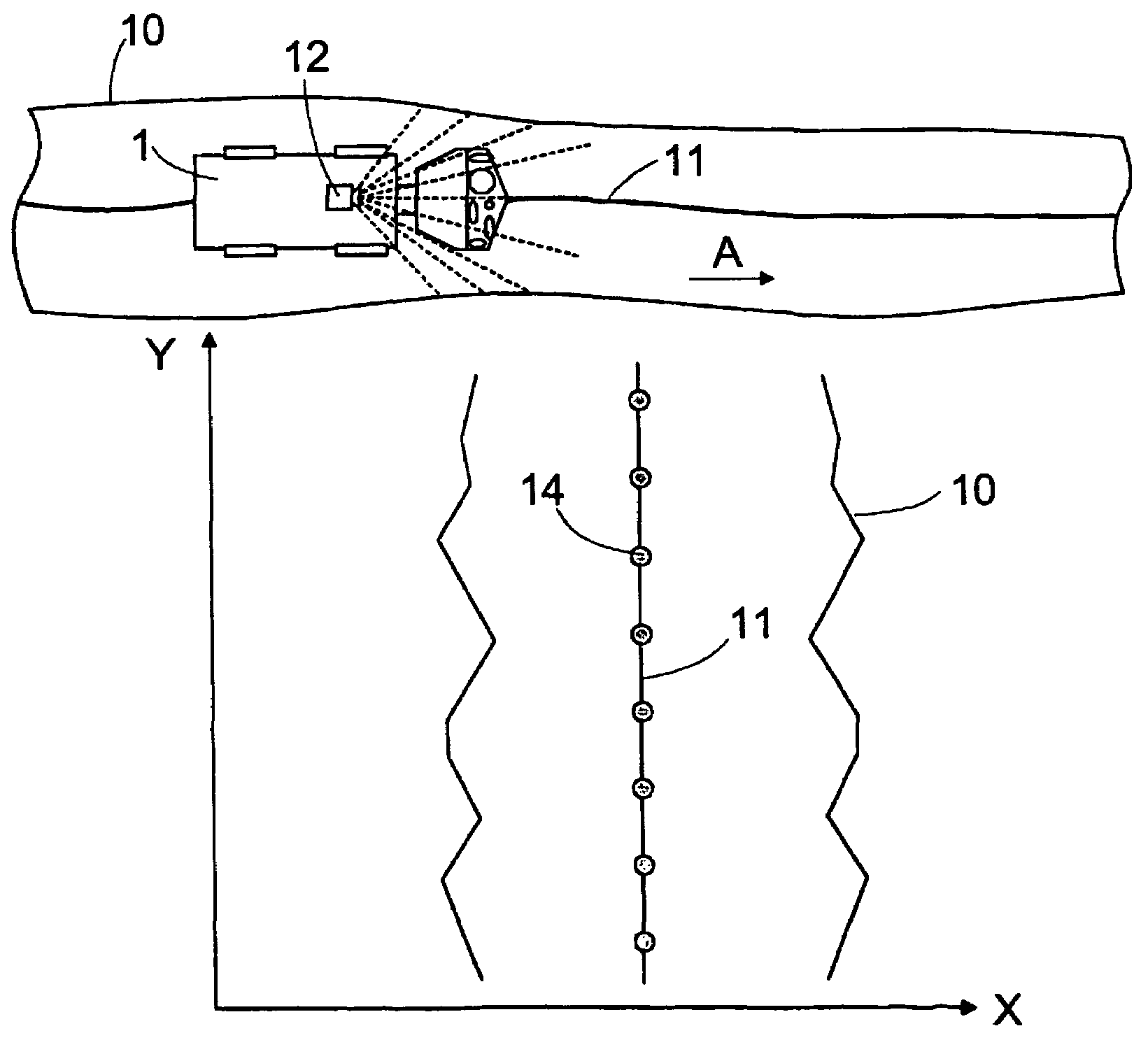 Initializing position and direction of mining vehicle