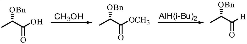 The method of synthesizing (s)-2-benzyloxypropanal