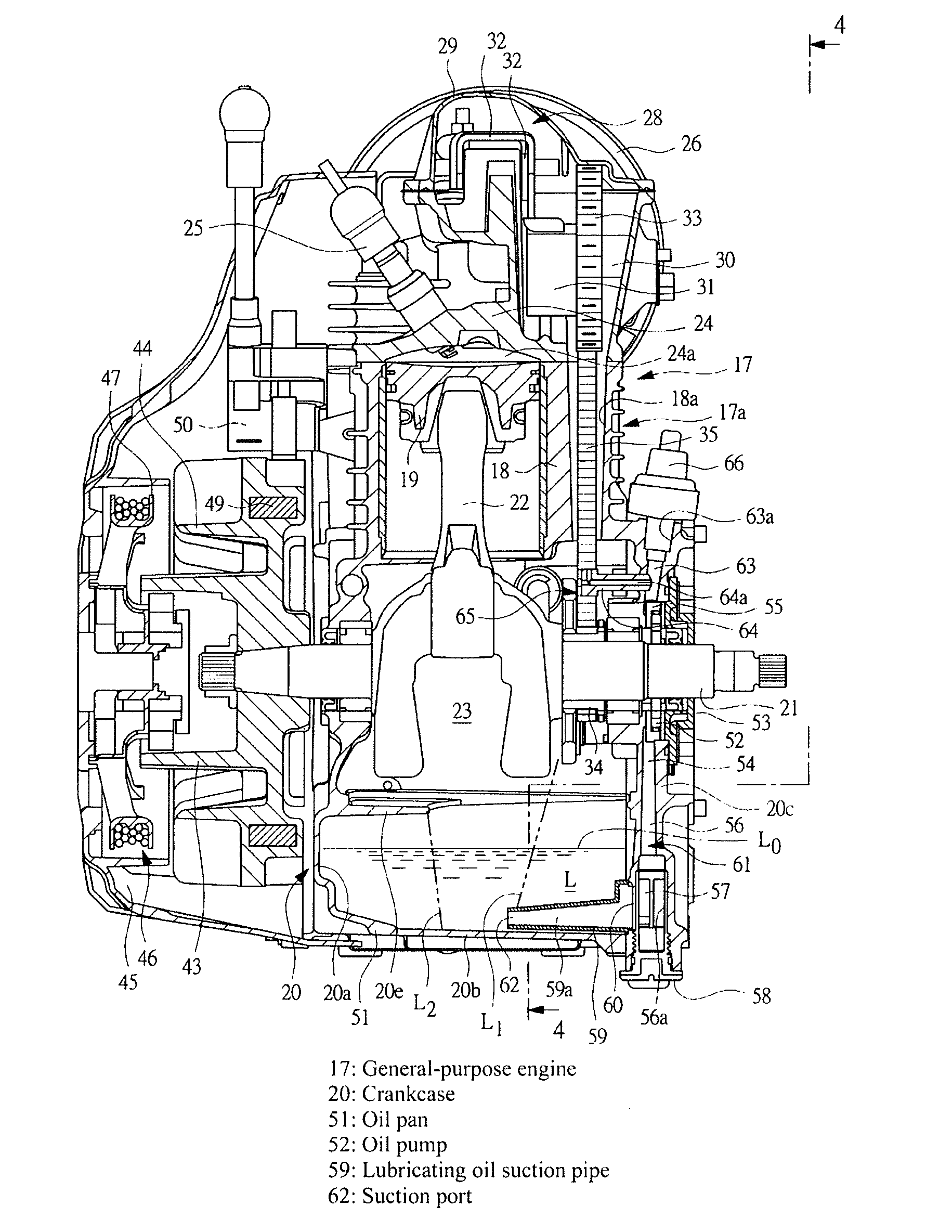 Rollover detection device for general-purpose engine