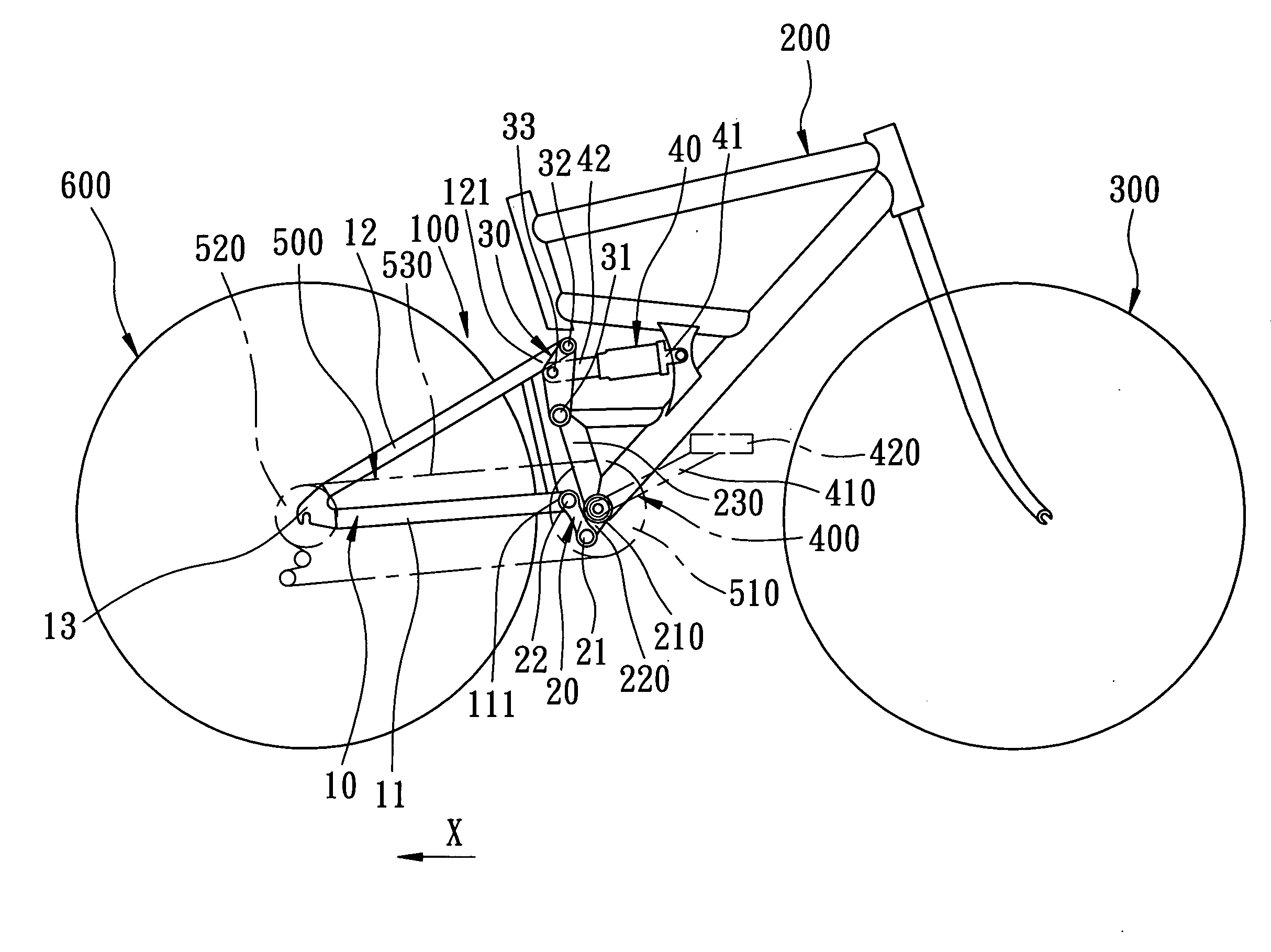 Bicycle rear suspension system