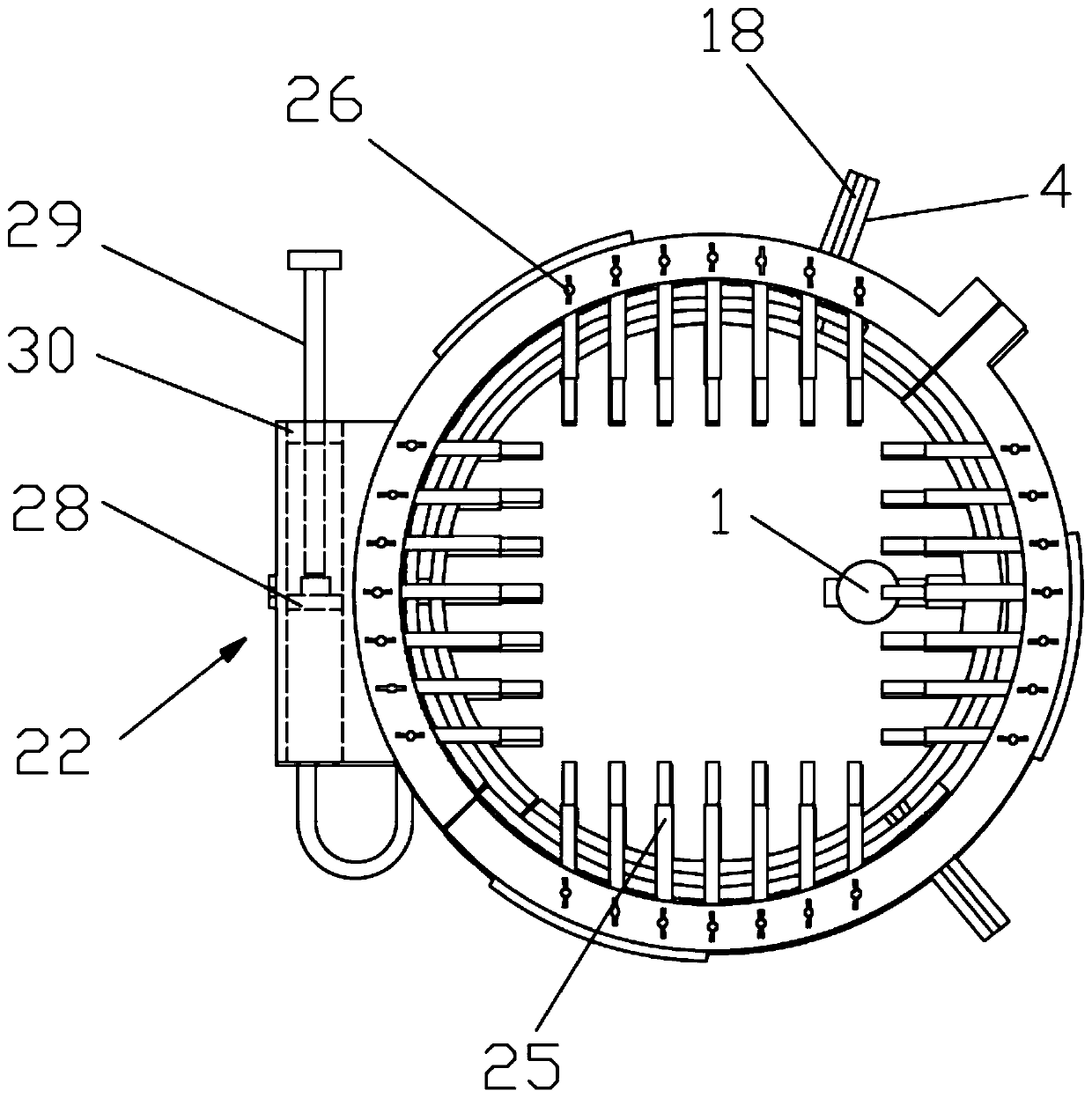 Pipeline ray flaw detection device and flaw detection method