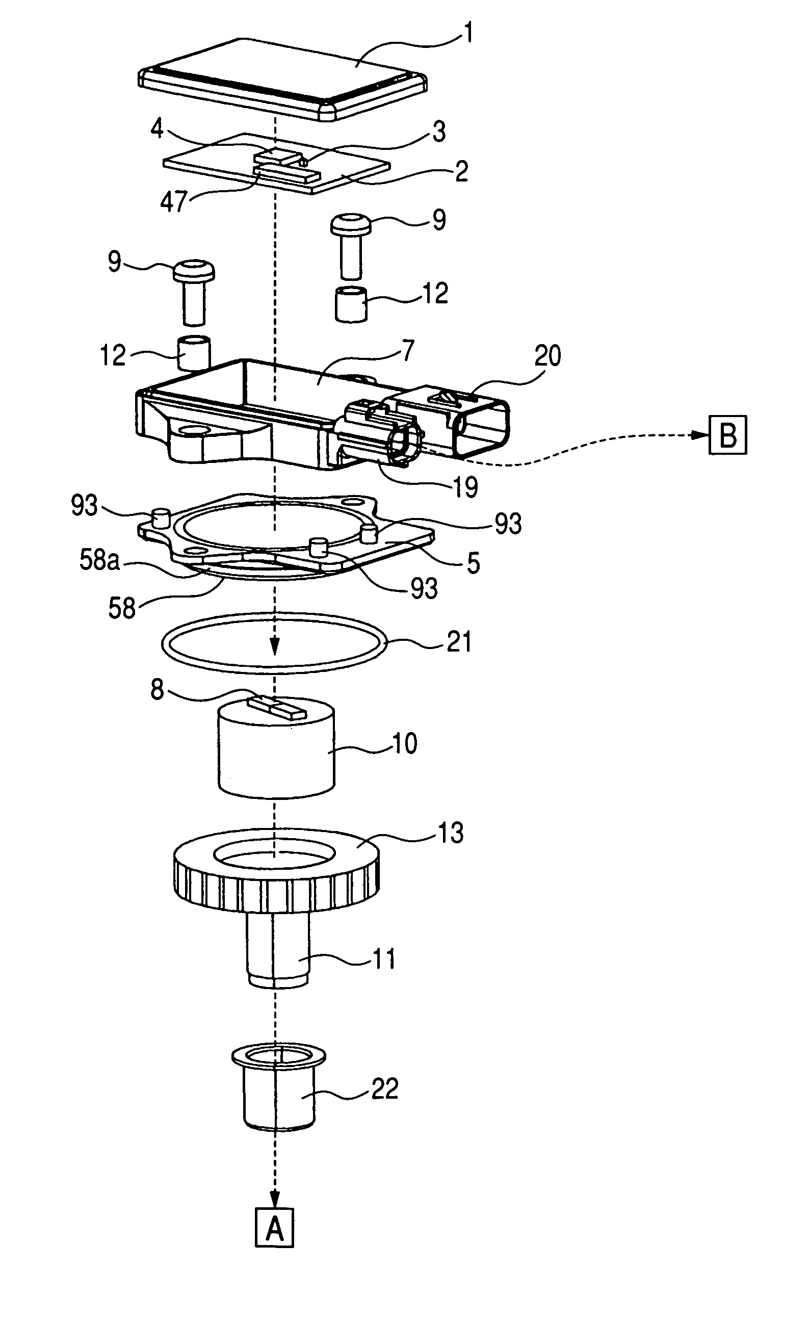 Electric motor unit with controller