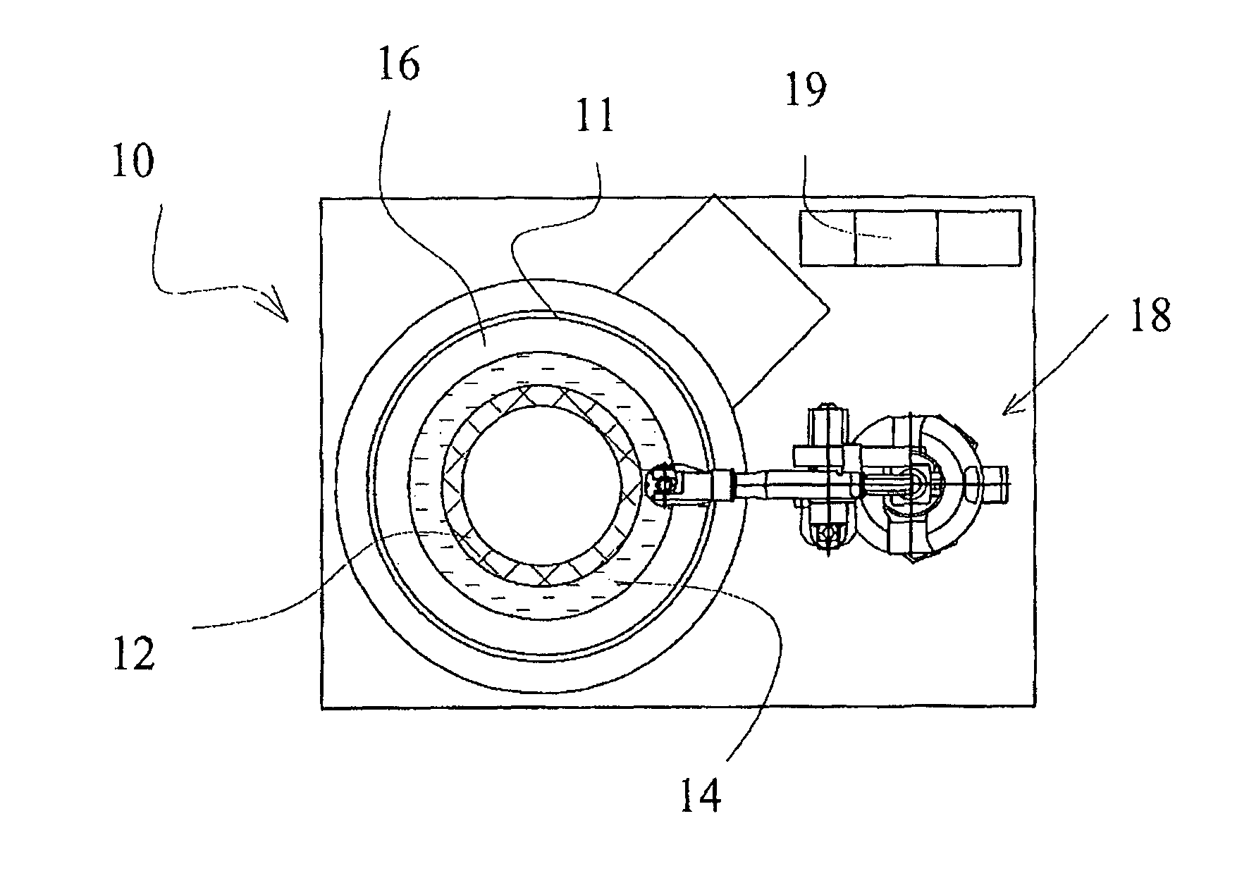 Surface flow finishing machine