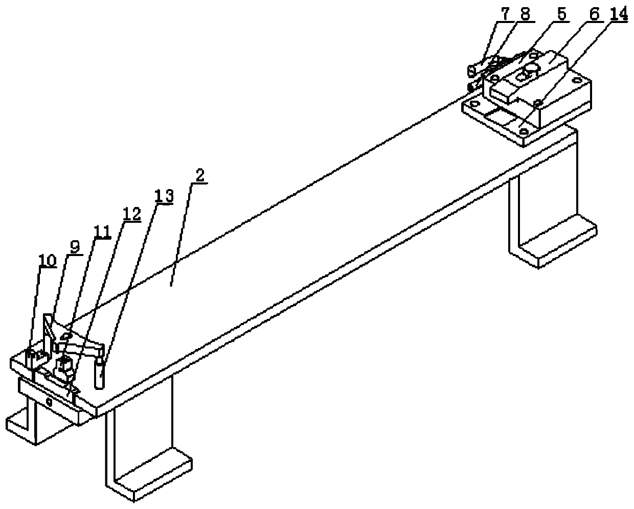 Fixing device for machining end face position holes of supporting frame