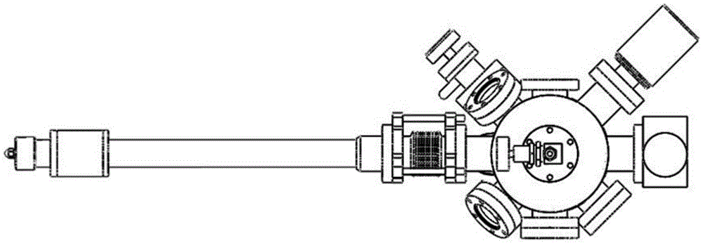 Device and method for measuring contact angle of solid surface based on ultrahigh vacuum condition