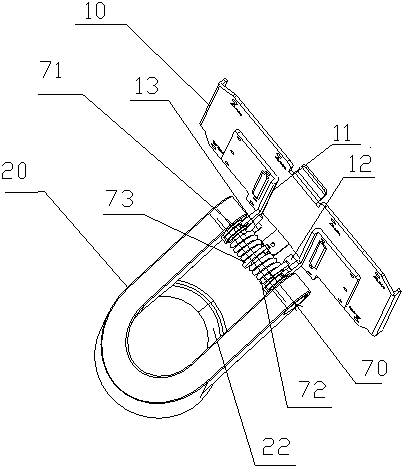 Folding bracket for gas-spring swinging structure displays