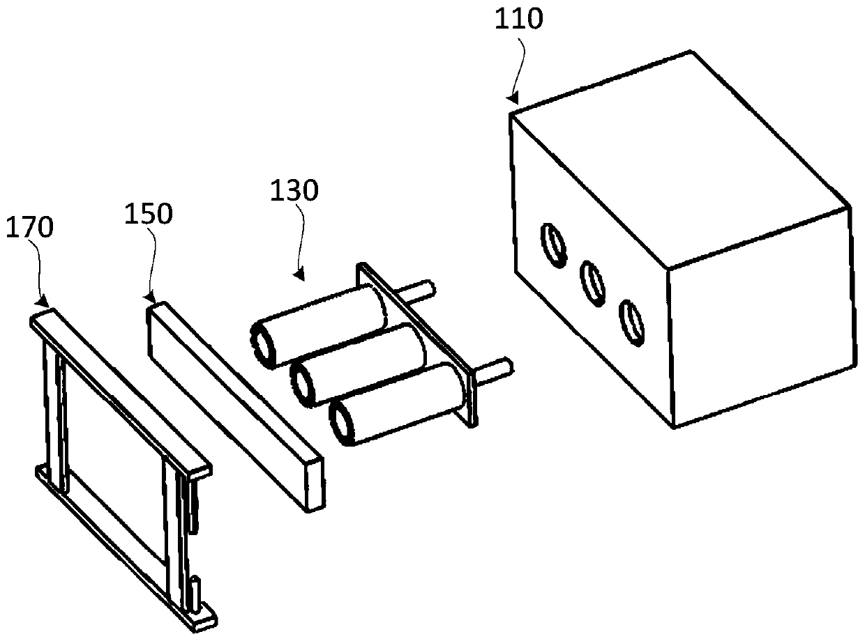 Fire extinguishing device and power supply device