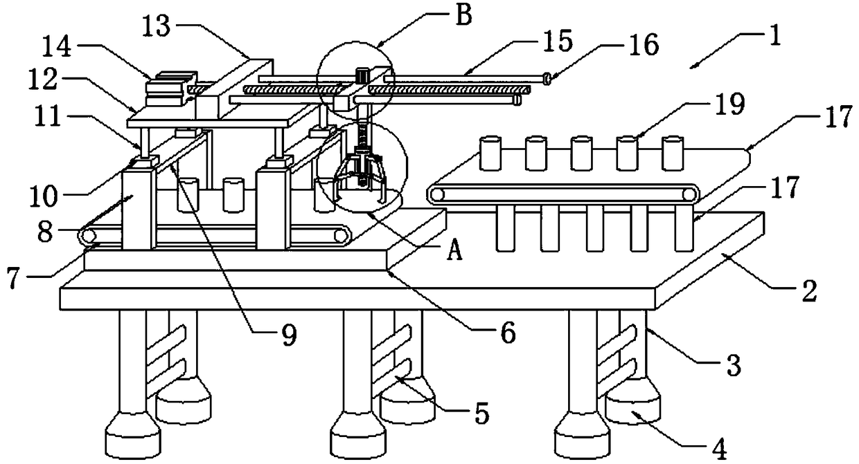 Automatic clamping and feeding mechanical gripper