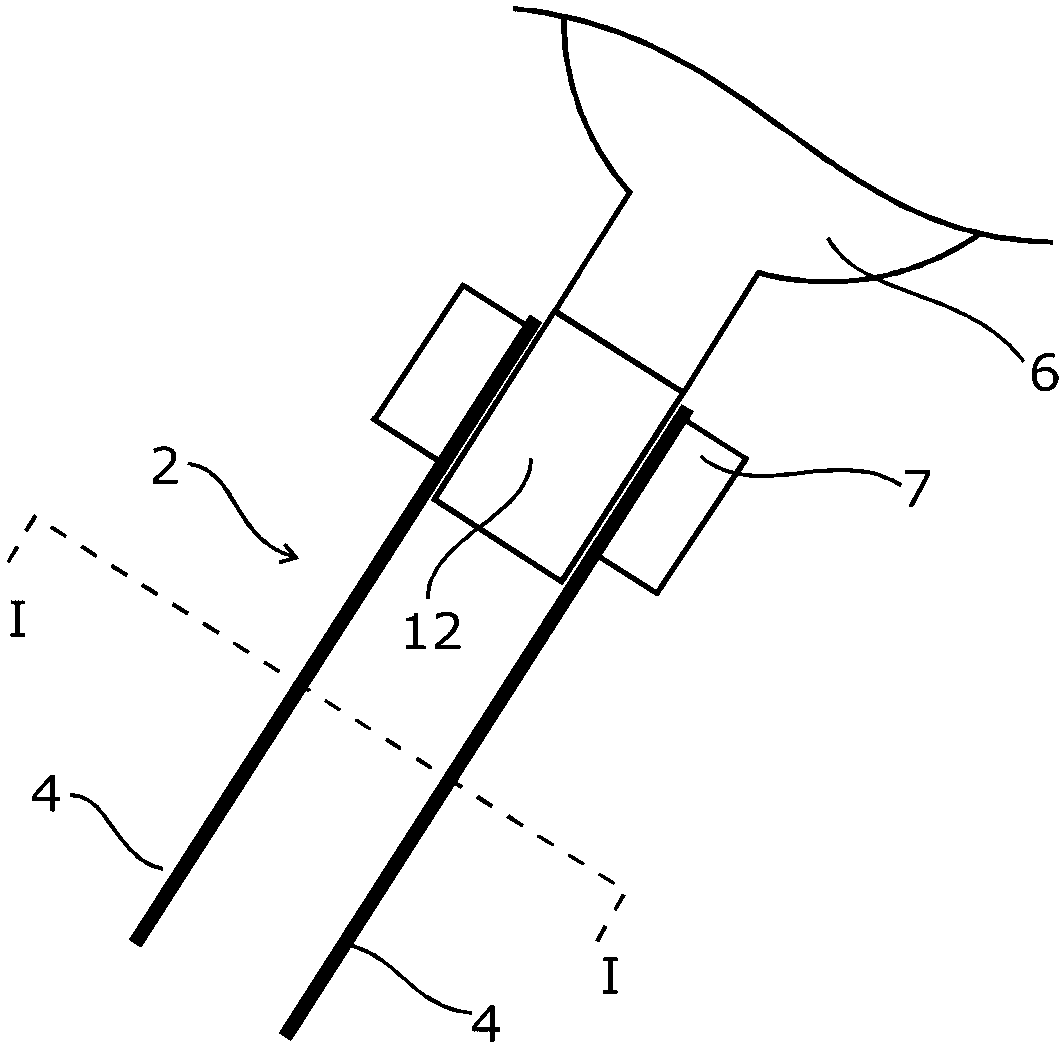 Luminaire with a length-variable supporting strut for a light-emitting means