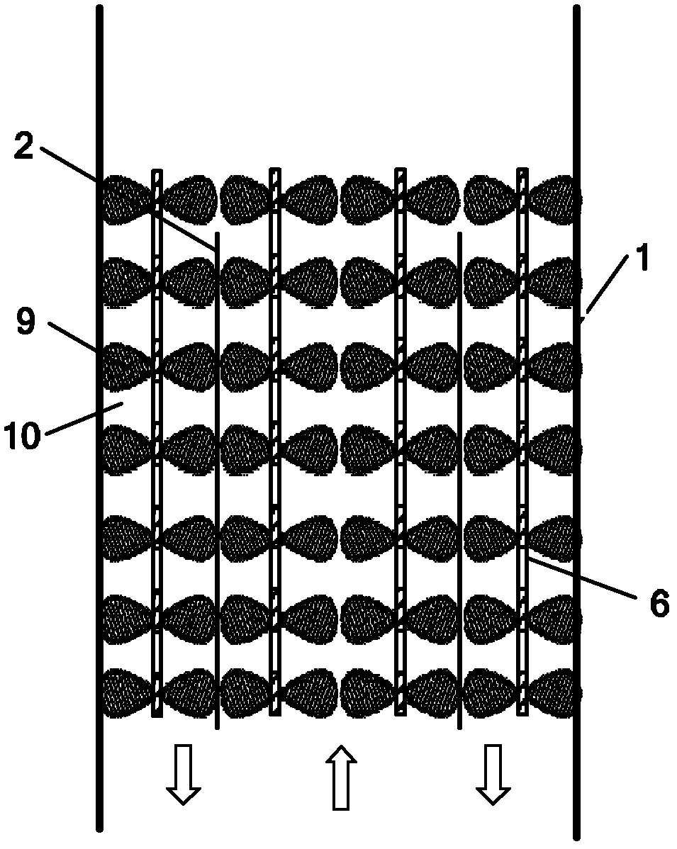 Airlift photobioreactor for realizing microalga flash effect