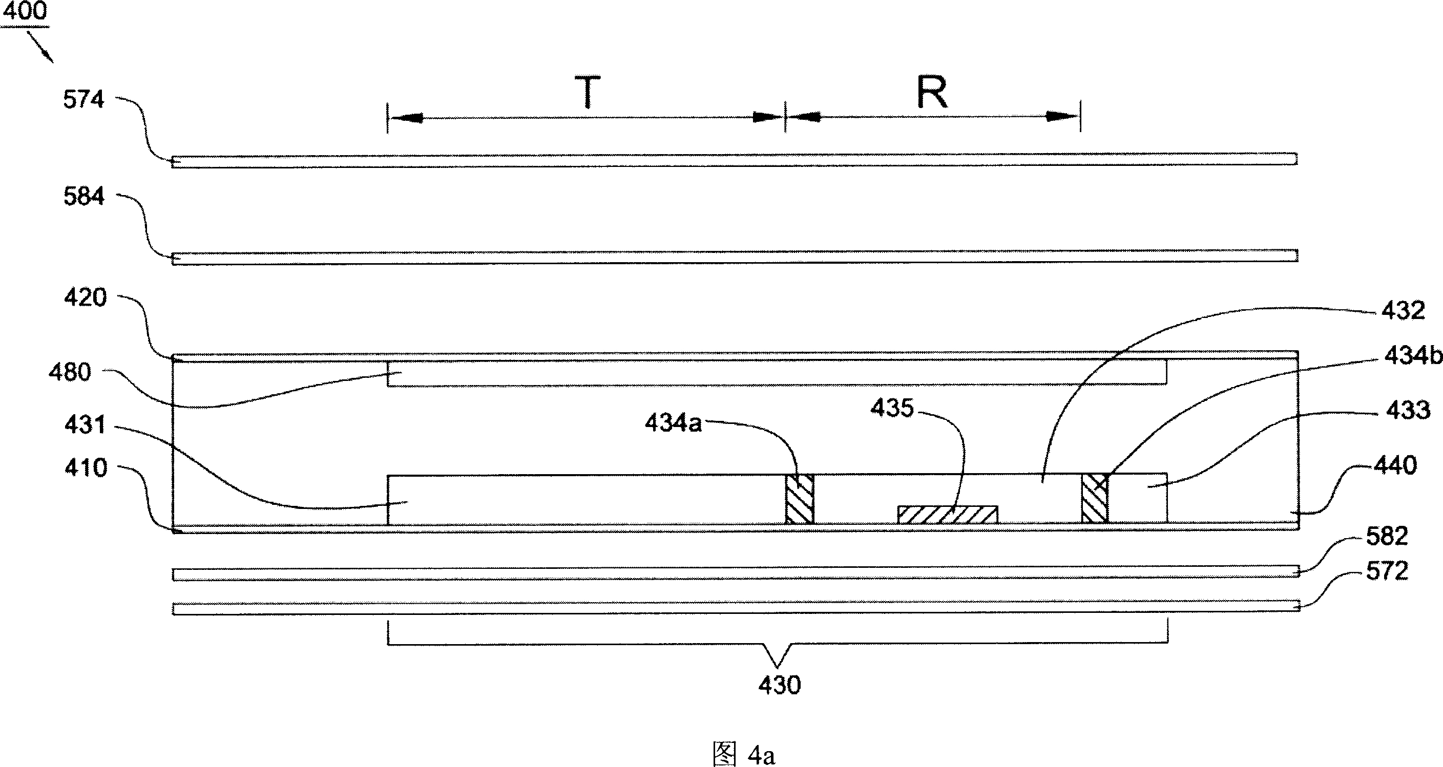 Semi-penetrating LCD