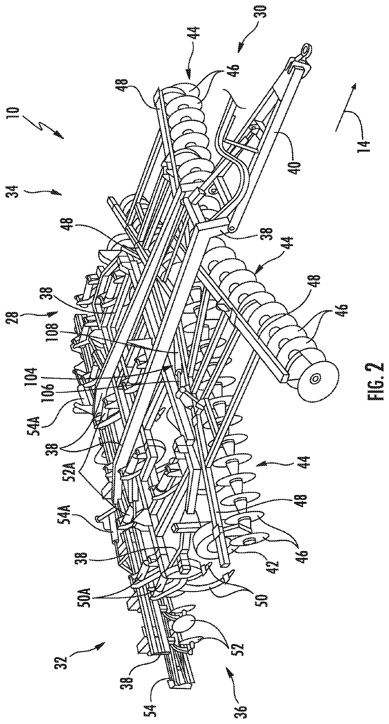 System and method for managing material accumulation relative to ground engaging tools of an agricultural implement